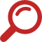 Magnifying Glass Icon in Red